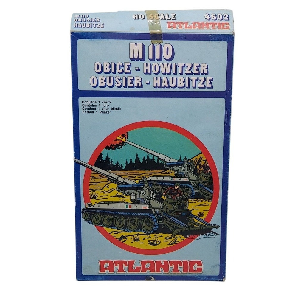 Atlantic #4602 Self Propelled Howitzer M110 HO Scale 1 Model Gray color